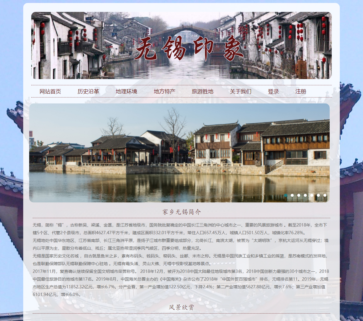 无锡印象 - 展现无锡魅力与历史的地方特色网站