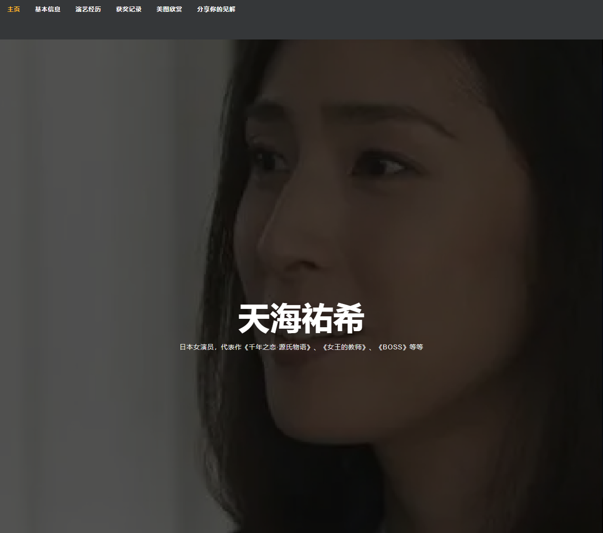 天海祐希个人展示网站 - 精美设计与全方位功能展现