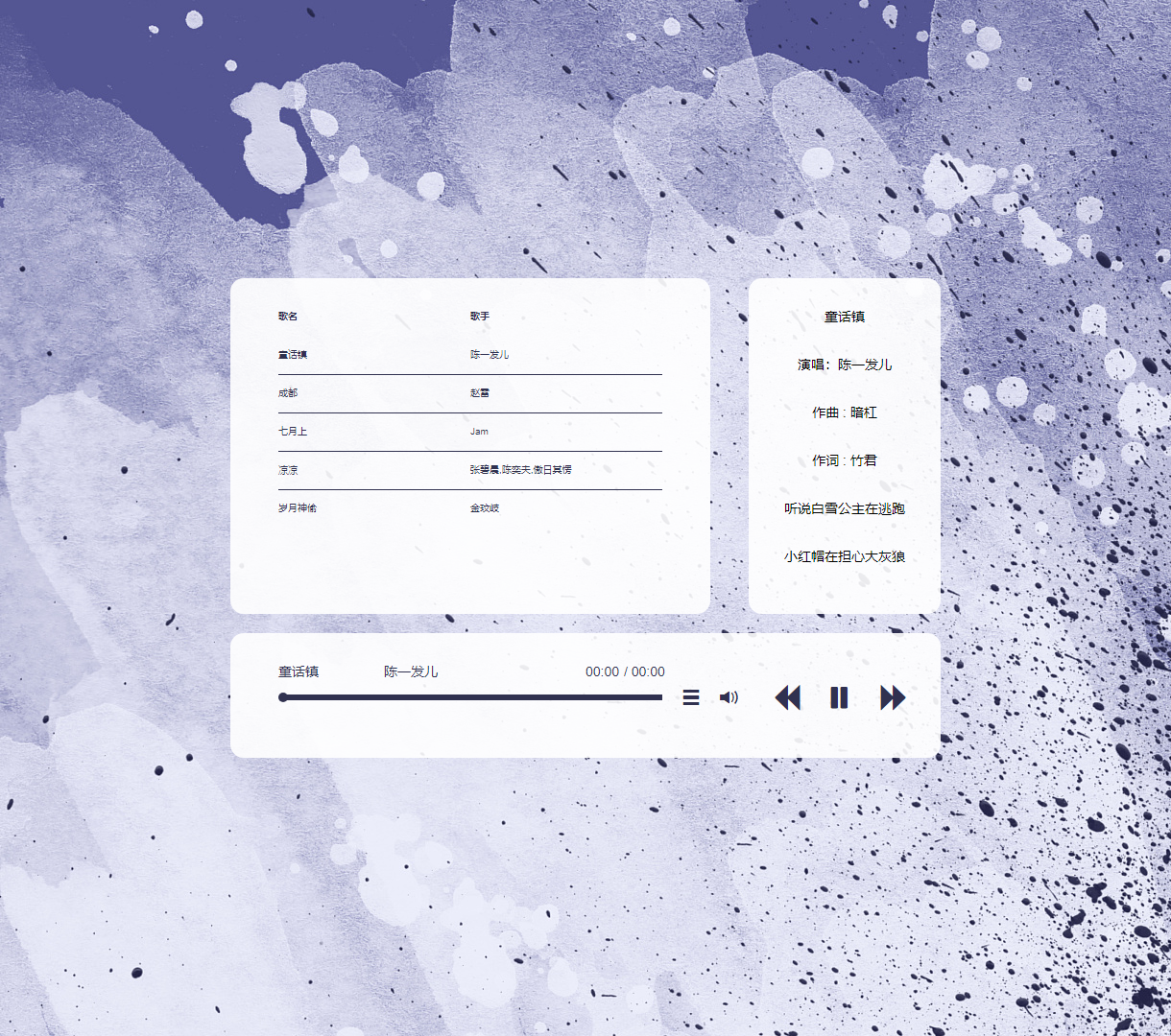 现代音乐播放器 - 简洁易用的音乐体验，支持播放控制与歌词同步显示