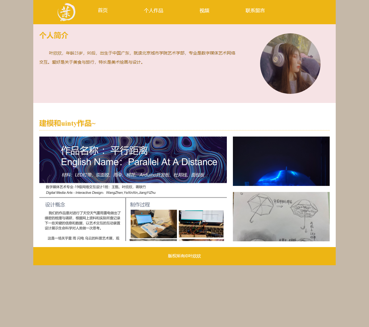 个人作品展示与艺术简介 - 叶欣欣的创意之旅