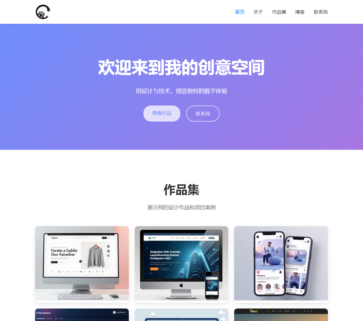 个人网站 - 作品集与博客分享 | 现代设计与用户体验