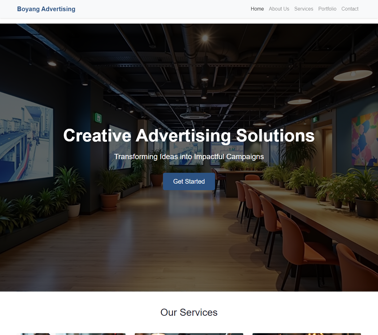 Boyang Advertising Limited - 创意广告解决方案，使用Bootstrap和Swiper打造现代简洁企业网站